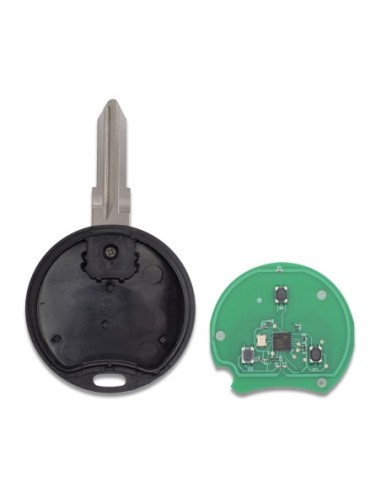 Guscio con Lama Ricambio Chiave 3 Tasti con Batteria e Trasponder per Telecomando Mercedes Benz Smart ForTwo 450 Roadster Crossblade City Coupe City Cabrio Nero