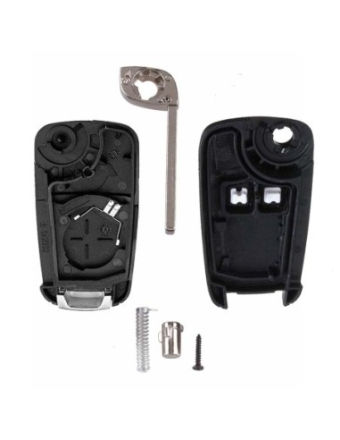 Ricambio Chiave per Telecomando Opel Adam Astra Corsa Mokka Insignia Meriva Zafira Vauxhall Guscio con Lama a 2 Tasti