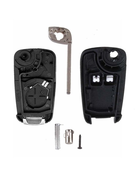 Ricambio Chiave per Telecomando Opel Adam Astra Corsa Mokka Insignia Meriva Zafira Vauxhall Guscio con Lama a 2 Tasti