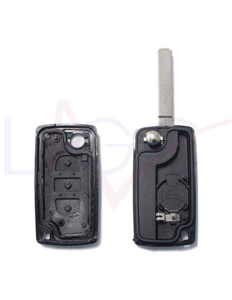 Ricambio Chiave per Telecomando Peugeot 106 107 205 206 207 208 306 307 308 309 406 407 408 806 Citroen C1 C2 C3 C4 C5 Berlingo XSARA Picasso Saxò Guscio con Lama 3 Tasti