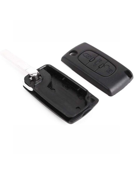 Ricambio Chiave per Telecomando Peugeot 207 307 407 3008 5008 Guscio con Lama a 3 Tasti