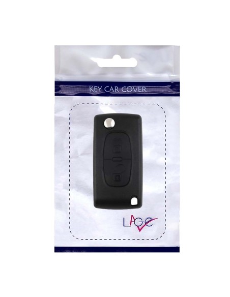 Ricambio Chiave 2 Tasti Guscio con Lama Telecomando Peugeot e Citroen Nero Peugeot 106 107 205 206 207 306 307 308 309 406 407 807 e Citroen C1 C2 C3 C4