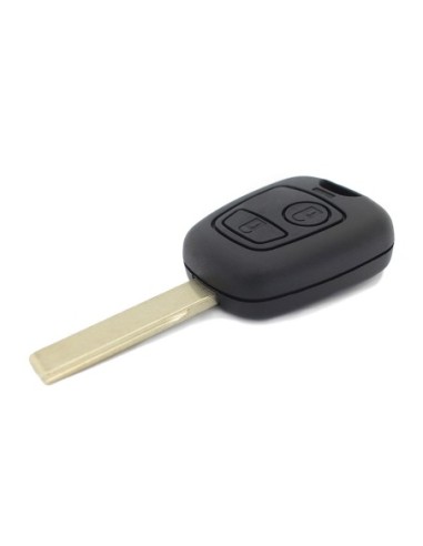 Ricambio Chiave 2 Tasti Guscio con Lama per Telecomando Peugeot Nero  103 106 107 206 207 307 308 406 407 508 806 1007