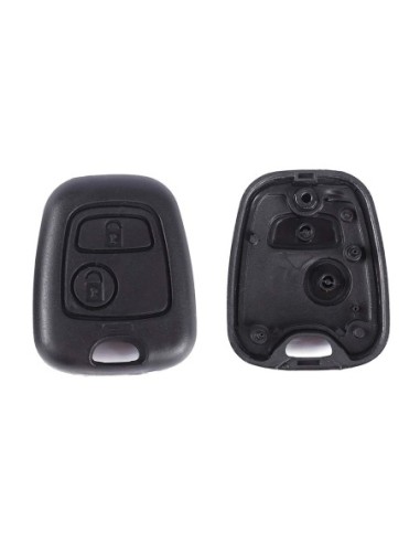 Guscio Cover Scocca Frontale Chiave Telecomando 2 Tasti Peugeot Nero  103 106 107 206 207 307 308 406 407 508 806 1007