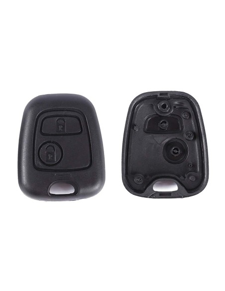 Guscio Cover Scocca Frontale Chiave Telecomando 2 Tasti Peugeot Nero  103 106 107 206 207 307 308 406 407 508 806 1007
