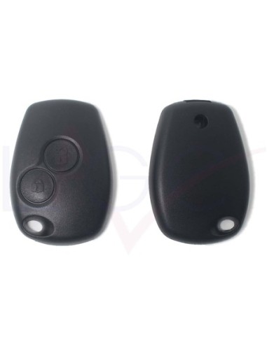 Ricambio Chiave 2 Tasti Guscio con Lama per Telecomando Renault Nero  Twingo Clio Modus Megane Laguna Kangoo Espace Traffic Master Dacia Logan Sandero Duster Opel Vivaro Movano Nissan Interstar