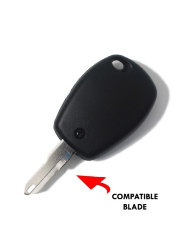 Ricambio Chiave 2 Tasti Guscio con Lama per Telecomando Renault Nero  Twingo Clio Modus Megane Laguna Kangoo Espace Traffic Master Dacia Logan Sandero Duster Opel Vivaro Movano Nissan Interstar
