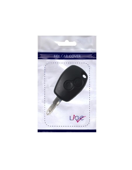 Ricambio Chiave 2 Tasti Guscio con Lama per Telecomando Renault Nero  Twingo Clio Modus Megane Laguna Kangoo Espace Traffic Master Dacia Logan Sandero Duster Opel Vivaro Movano Nissan Interstar
