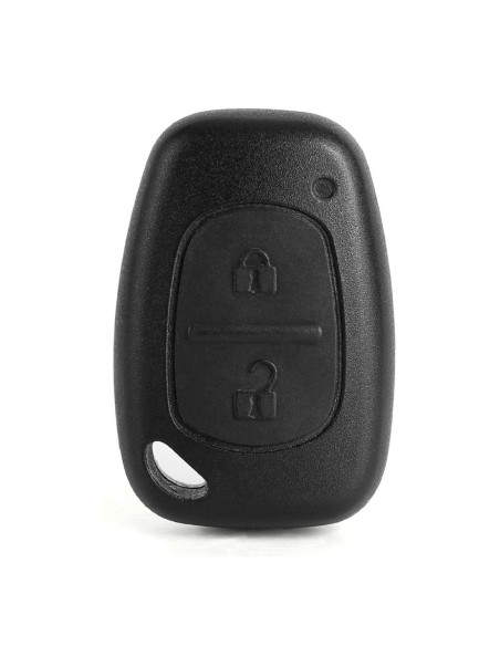 Ricambio Guscio Cover Scocca Chiave Telecomando Renault 2 Tasti Nero per Renault Master Trafic Clio Twingo Megane Laguna Espace Kangoo Safrane Modus Opel Vivaro Movano Nissan Interstar Senza Lama e Viti