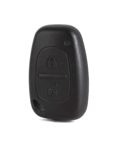 Ricambio Guscio Cover Scocca Chiave Telecomando Renault 2 Tasti Nero per Renault Master Trafic Clio Twingo Megane Laguna Espace Kangoo Safrane Modus Opel Vivaro Movano Nissan Interstar Senza Lama e Viti