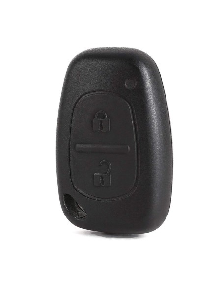 Ricambio Guscio Cover Scocca Chiave Telecomando Renault 2 Tasti Nero per Renault Master Trafic Clio Twingo Megane Laguna Espace Kangoo Safrane Modus Opel Vivaro Movano Nissan Interstar Senza Lama e Viti