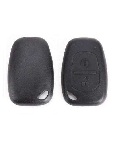 Ricambio Guscio Cover Scocca Chiave Telecomando Renault 2 Tasti Nero per Renault Master Trafic Clio Twingo Megane Laguna Espace Kangoo Safrane Modus Opel Vivaro Movano Nissan Interstar Senza Lama e Viti