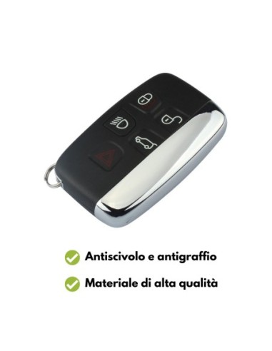 Ricambio Chiave per Telecomando Land Rover Range Rover Sport Evoque LR4 Freelander Discovery Guscio a 5 Tasti
