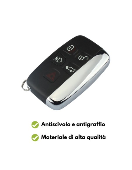 Ricambio Chiave per Telecomando Land Rover Range Rover Sport Evoque LR4 Freelander Discovery Guscio a 5 Tasti