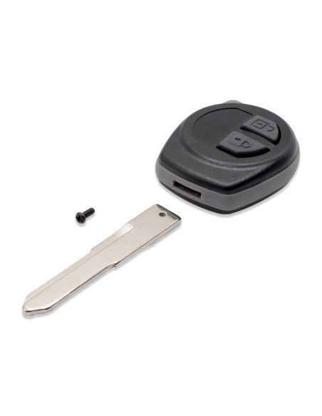 Ricambio Guscio Scocca Chiave per Telecomando a 2 Tasti Suzuki Swift Vitara Jimny Gran Vitara Ignis Alto SX4 Liana Splash Baleno Karimun Wagon R Opel Agila Fiat Sedici Cover con vite