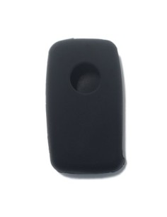 Guscio in Silicone Cover Chiave per Telecomando Volkswagen Seat Skoda Portachiave Nero VW Golf Passat Polo Touran Tiguan Eos Sharan Touareg Phateon Caddy T5 Amarok Lupo Seat Altea Alhambra Leon Ibiza Exeo Cordoba Arosa Skoda Octavia Fabia Superb Roomster 2