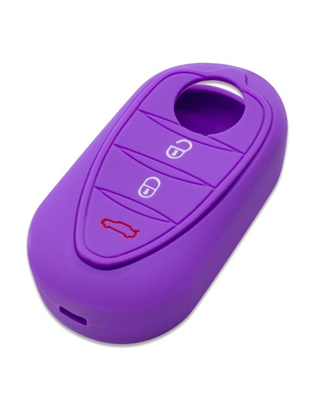 Guscio in Silicone Cover Chiave per Telecomando Alfa Romeo MiTo Giulietta Brera 159 Portachiave Viola
