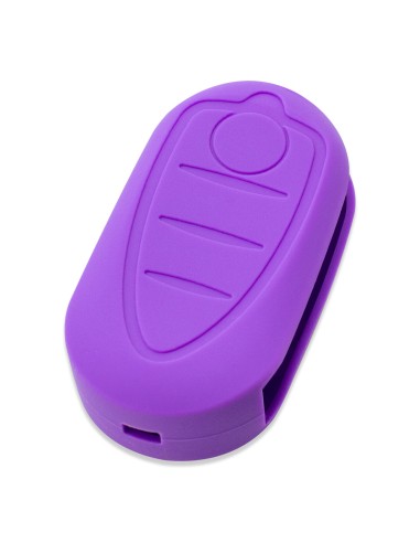 Guscio in Silicone Cover Chiave per Telecomando Alfa Romeo MiTo Giulietta Brera 159 Portachiave Viola