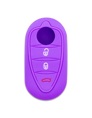 Guscio in Silicone Cover Chiave per Telecomando Alfa Romeo MiTo Giulietta Brera 159 Portachiave Viola