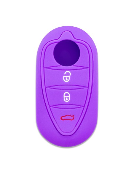 Guscio in Silicone Cover Chiave per Telecomando Alfa Romeo MiTo Giulietta Brera 159 Portachiave Viola