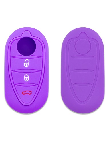Guscio in Silicone Cover Chiave per Telecomando Alfa Romeo MiTo Giulietta Brera 159 Portachiave Viola