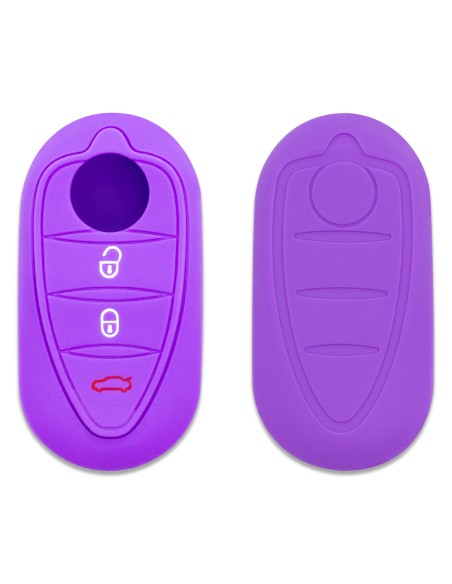 Guscio in Silicone Cover Chiave per Telecomando Alfa Romeo MiTo Giulietta Brera 159 Portachiave Viola