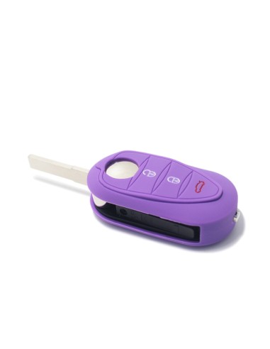 Guscio in Silicone Cover Chiave per Telecomando Alfa Romeo MiTo Giulietta Brera 159 Portachiave Viola