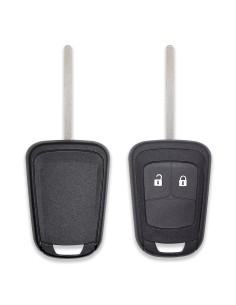 Scocca per Chiave a 2 Tasti Compatibile con Opel Astra, Insignia, Meriva, Zafira, Mokka, Chevrolet Orlando, Aveo, Guscio Cover Ricambio Telecomando in Plastica con Lama