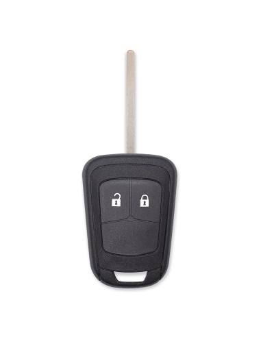 Scocca per Chiave a 2 Tasti Compatibile con Opel Astra, Insignia, Meriva, Zafira, Mokka, Chevrolet Orlando, Aveo, Guscio Cover Ricambio Telecomando in Plastica con Lama