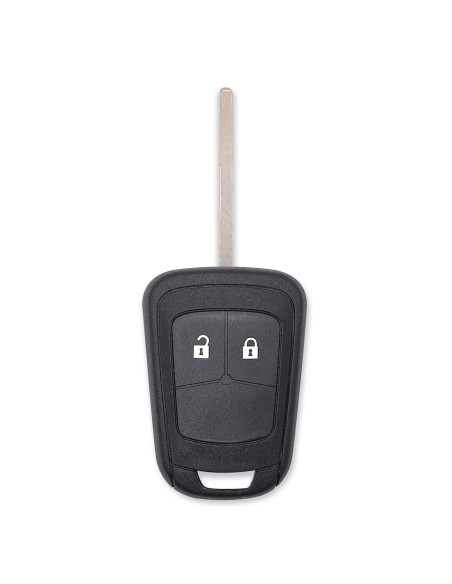 Scocca per Chiave a 2 Tasti Compatibile con Opel Astra, Insignia, Meriva, Zafira, Mokka, Chevrolet Orlando, Aveo, Guscio Cover Ricambio Telecomando in Plastica con Lama