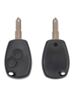 Ricambio Chiave 2 Tasti Guscio con Lama per Telecomando Renault Nero  Twingo Clio Modus Megane Laguna Kangoo Espace Traffic Master Dacia Logan Sandero Duster Opel Vivaro Movano Nissan Interstar