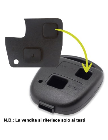 Tasto di Ricambio per Chiave Toyota Yaris, RAV4, Prado, Corolla, Land, Cruiser, Previa, Echo, Tarago, Alphard