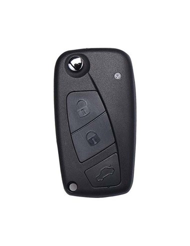 Ricambio Chiave a 3 Tasti per Telecomando Fiat Grande Punto Panda Bravo Stilo Ducato Ulysse Doblò Guscio con Lama Nero