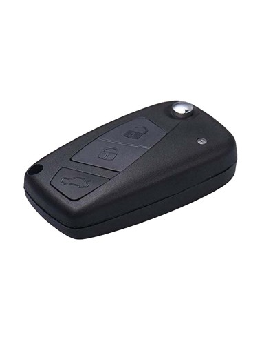 Ricambio Chiave a 3 Tasti per Telecomando Fiat Grande Punto Panda Bravo Stilo Ducato Ulysse Doblò Guscio con Lama Nero