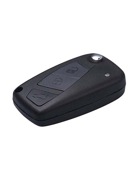 Ricambio Chiave a 3 Tasti per Telecomando Fiat Grande Punto Panda Bravo Stilo Ducato Ulysse Doblò Guscio con Lama Nero