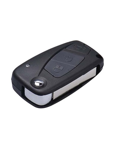 Ricambio Chiave a 3 Tasti per Telecomando Fiat Grande Punto Panda Bravo Stilo Ducato Ulysse Doblò Guscio con Lama Nero