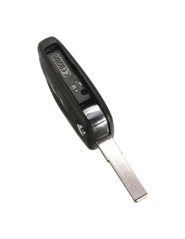 Ricambio Chiave a 3 Tasti per Telecomando Fiat Grande Punto Panda Bravo Stilo Ducato Ulysse Doblò Guscio con Lama Nero