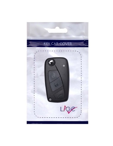 Ricambio Chiave a 3 Tasti per Telecomando Fiat Grande Punto Panda Bravo Stilo Ducato Ulysse Doblò Guscio con Lama Nero