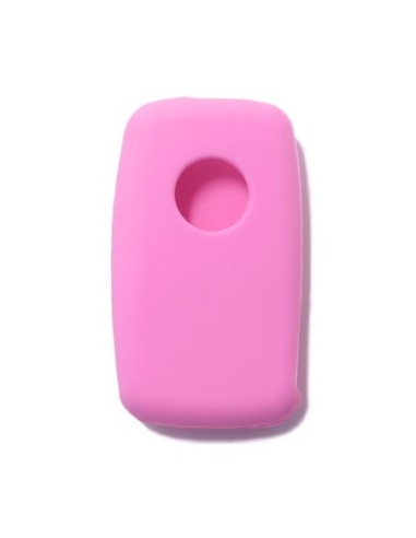 Guscio in Silicone Cover Chiave per Telecomando Volkswagen Seat Skoda Portachiave Rosa VW Golf Passat Polo Touran Tiguan Eos Sharan Touareg Phateon Caddy T5 Amarok Lupo Seat Altea Alhambra Leon Ibiza Exeo Cordoba Arosa Skoda Octavia Fabia Superb Roomster