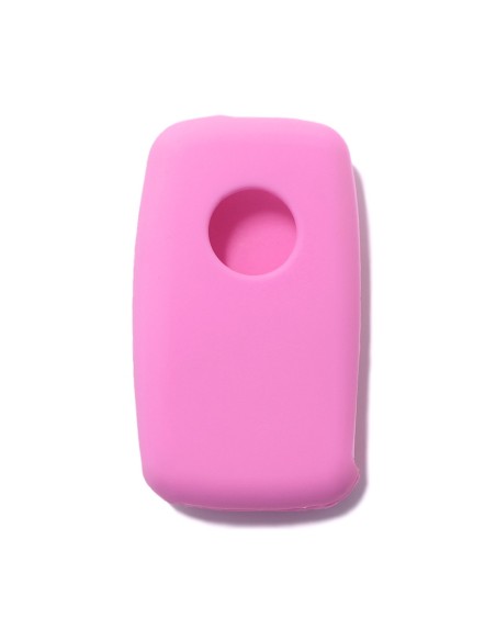 Guscio in Silicone Cover Chiave per Telecomando Volkswagen Seat Skoda Portachiave Rosa VW Golf Passat Polo Touran Tiguan Eos Sharan Touareg Phateon Caddy T5 Amarok Lupo Seat Altea Alhambra Leon Ibiza Exeo Cordoba Arosa Skoda Octavia Fabia Superb Roomster