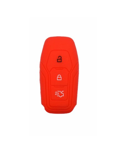 Guscio Silicone Cover Chiave Telecomando Ford Portachiave Rosso Tasti 3 Kuga Mondeo Focus Ka B-Max Edge Fiesta Galaxy Mustang S-Max