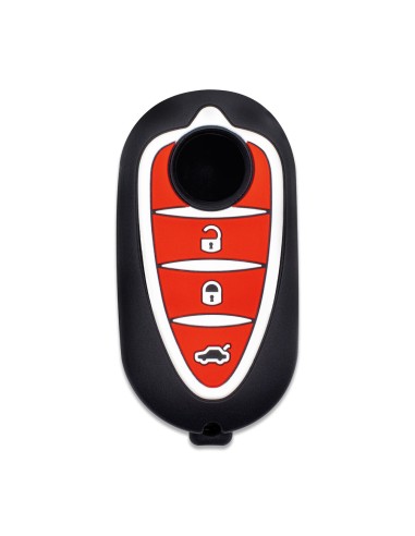 Cover per Chiave Alfa Romeo in silicone Guscio Telecomando  MiTo Giulietta Brera 159 Portachiave Nero/Rosso