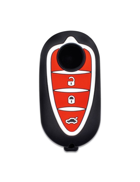 Cover per Chiave Alfa Romeo in silicone Guscio Telecomando  MiTo Giulietta Brera 159 Portachiave Nero/Rosso