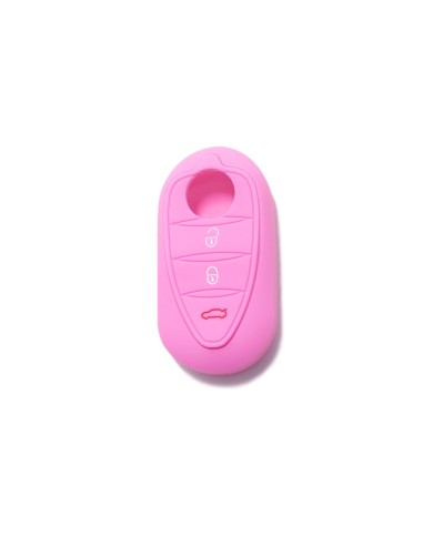 Guscio in Silicone Cover Chiave per Telecomando Alfa Romeo MiTo Giulietta Brera 159 Portachiave Rosa