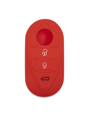 Guscio in Silicone Cover Chiave per Telecomando Alfa Romeo MiTo Giulietta Brera 159 Portachiave Rosso