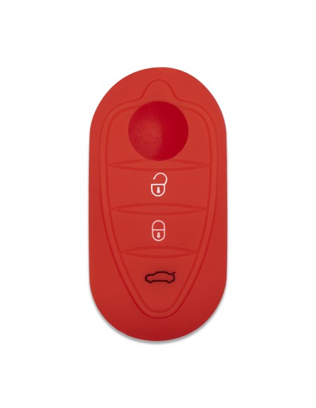 Guscio in Silicone Cover Chiave per Telecomando Alfa Romeo MiTo Giulietta Brera 159 Portachiave Rosso