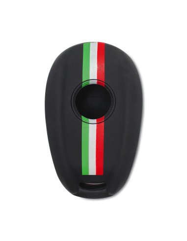 Guscio in silicone Cover Telecomando per chiave Alfa Romeo Stelvio, Giulia, Giulietta Quadrifoglio con bandiera italiana
