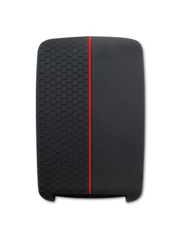 Guscio in Silicone Cover per Chiave Renault Koleos, Austral, Kadjar, Clio, Megane, Captur, Arkana, Zoe, Scenic, Dacia Sandero, Duster, Logan, Jogger - Nero con Inserto