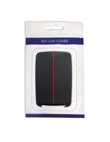 Guscio in Silicone Cover per Chiave Renault Koleos, Austral, Kadjar, Clio, Megane, Captur, Arkana, Zoe, Scenic, Dacia Sandero, Duster, Logan, Jogger - Nero con Inserto