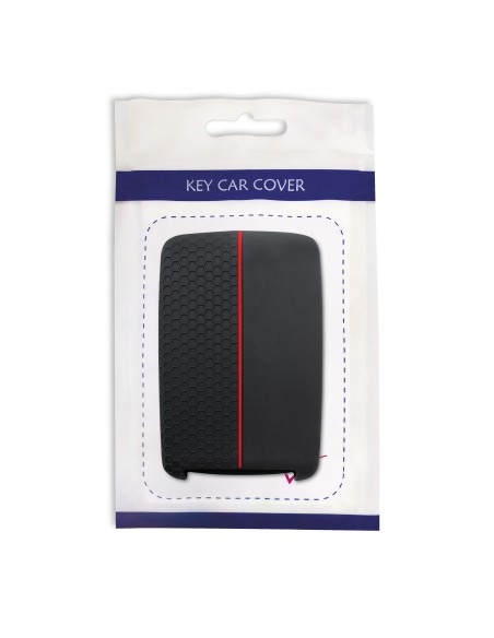 Guscio in Silicone Cover per Chiave Renault Koleos, Austral, Kadjar, Clio, Megane, Captur, Arkana, Zoe, Scenic, Dacia Sandero, Duster, Logan, Jogger - Nero con Inserto